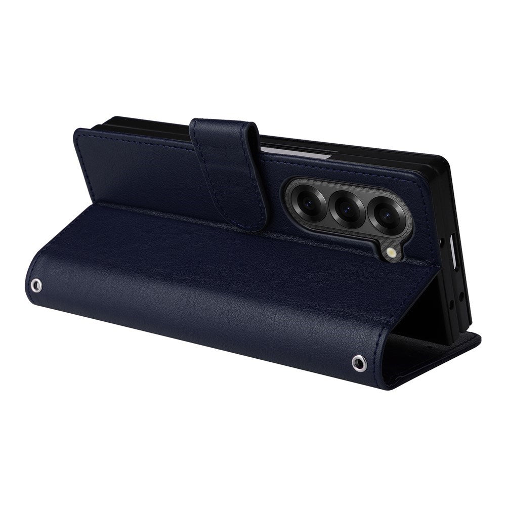 Samsung Galaxy Z Fold6 - EIDERWOOD Kunstlæder Flip Cover - Blå
