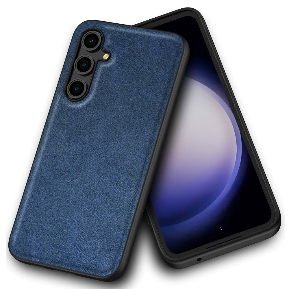EIDERWOOD Samsung Galaxy A16 Kunstlæder Bagside Cover m. Fleksibel Plastik Kanter - Blå
