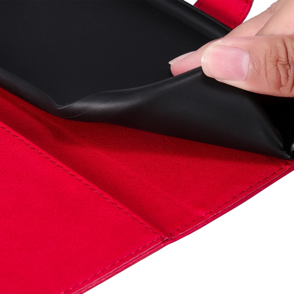 Samsung Galaxy A16 (4G/5G) PU Læder Flip Cover m. Pung og Strop - Rød