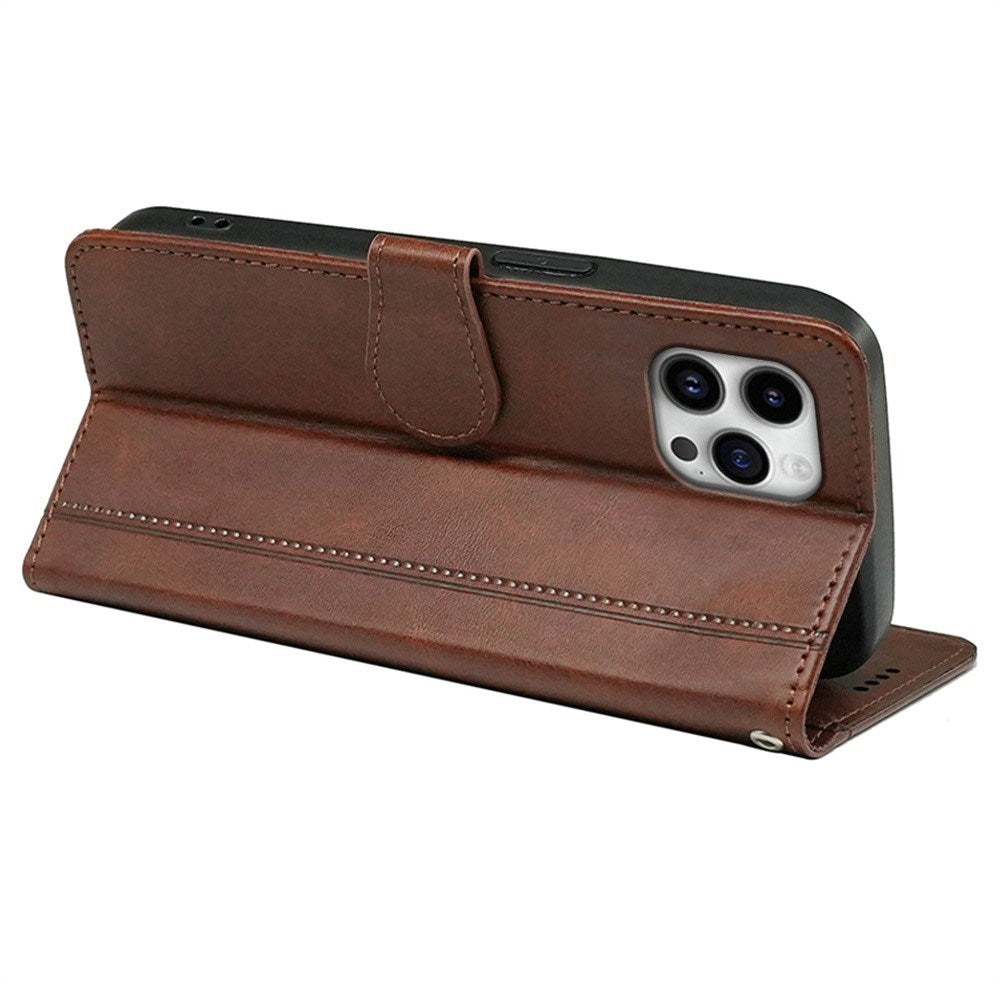 EIDERWOOD iPhone 16 Pro Læder Flip Cover m. Ståfunktion & Pung - Brun