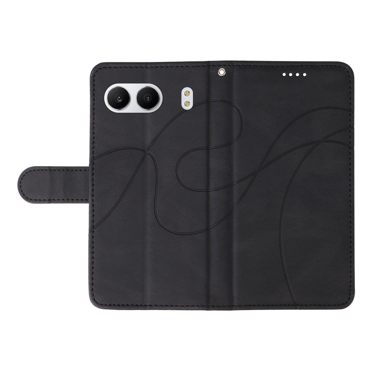 OnePlus Nord 4 - EIDERWOOD Mønstret Læder Cover m. Pung & Strop - Sort