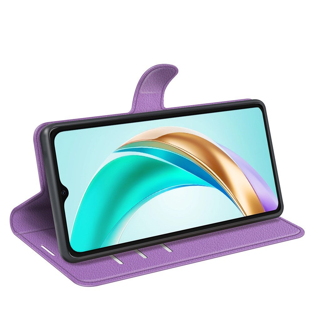 Honor X6b - EIDERWOOD Kunstlæder Flip Cover m. Kortholder & Ståfunktion - Lilla