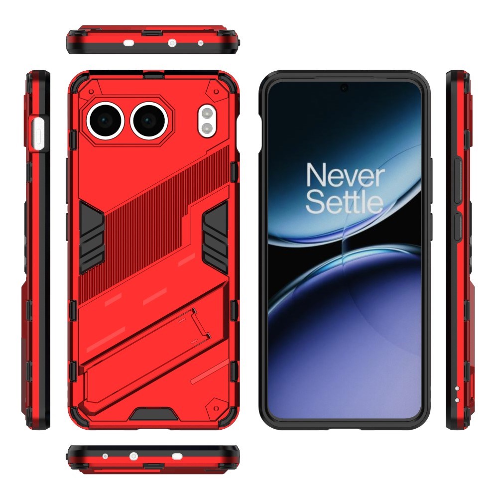 EIDERWOOD OnePlus Nord 4 (5G) Hybrid Håndværker Bagside Cover m. Kickstand - Rød