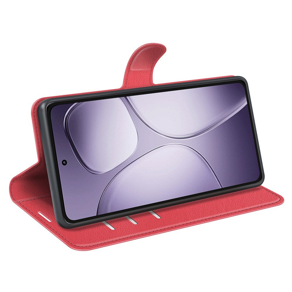 EIDERWOOD Xiaomi 14T Pro Litchi Læder Flip Cover m. Pung - Rød