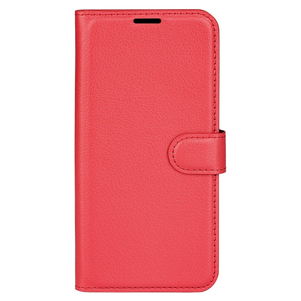 EIDERWOOD Xiaomi 14T Pro Litchi Læder Flip Cover m. Pung - Rød
