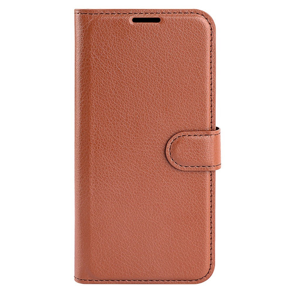 EIDERWOOD Xiaomi 14T Pro Litchi Læder Flip Cover m. Pung - Brun