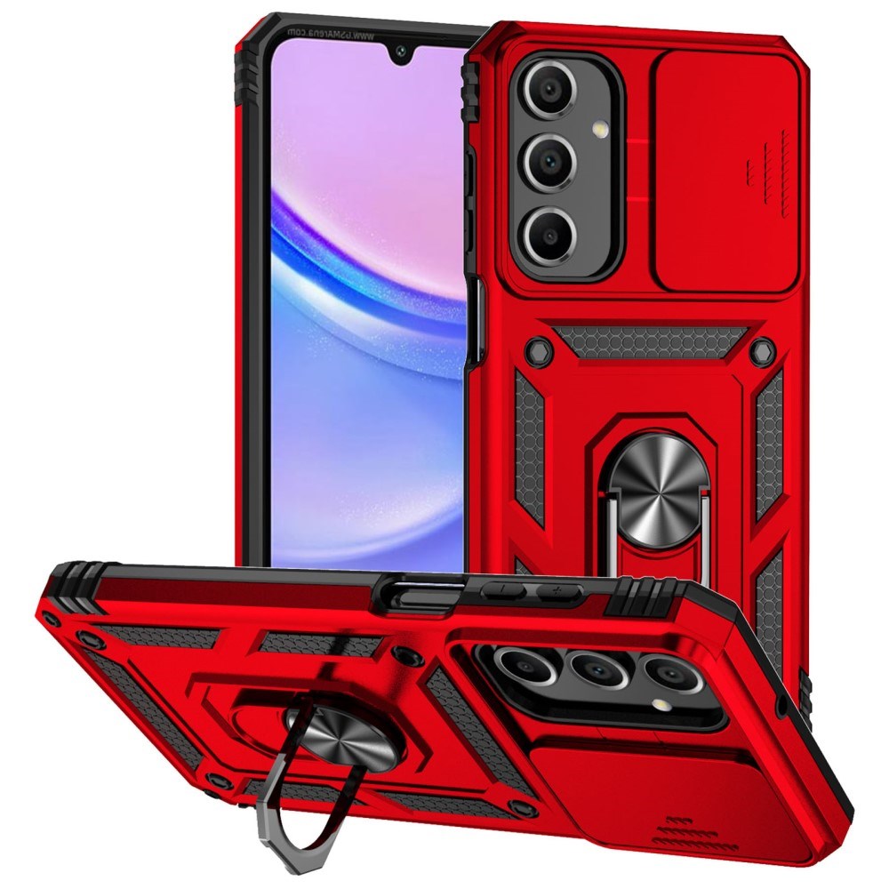 EIDERWOOD Samsung Galaxy A16 (4G/5G) Håndværker Bagside Cover m. Magnetisk Kickstand & Cam Slider - Rød