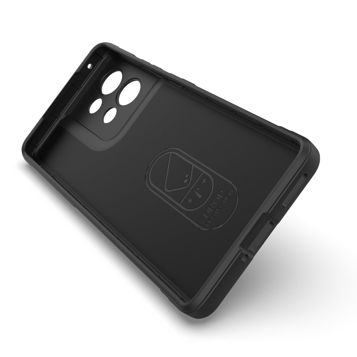 Robust Cover til Motorola Edge 50 5G - Skridsikkert Anti-Stød Beskyttelsescover - Sort