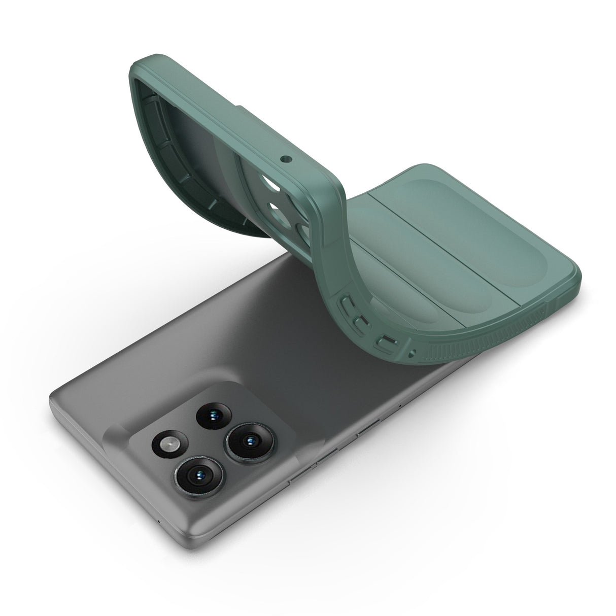 Robust Cover til Motorola Edge 50 5G - Skridsikkert Anti-Stød Beskyttelsescover - Grøn