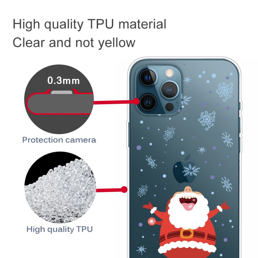EIDERWOOD iPhone 16 Pro Max Fleksibelt Plast Bagside Julecover - Merry Christmas - Julemand & Snefnug