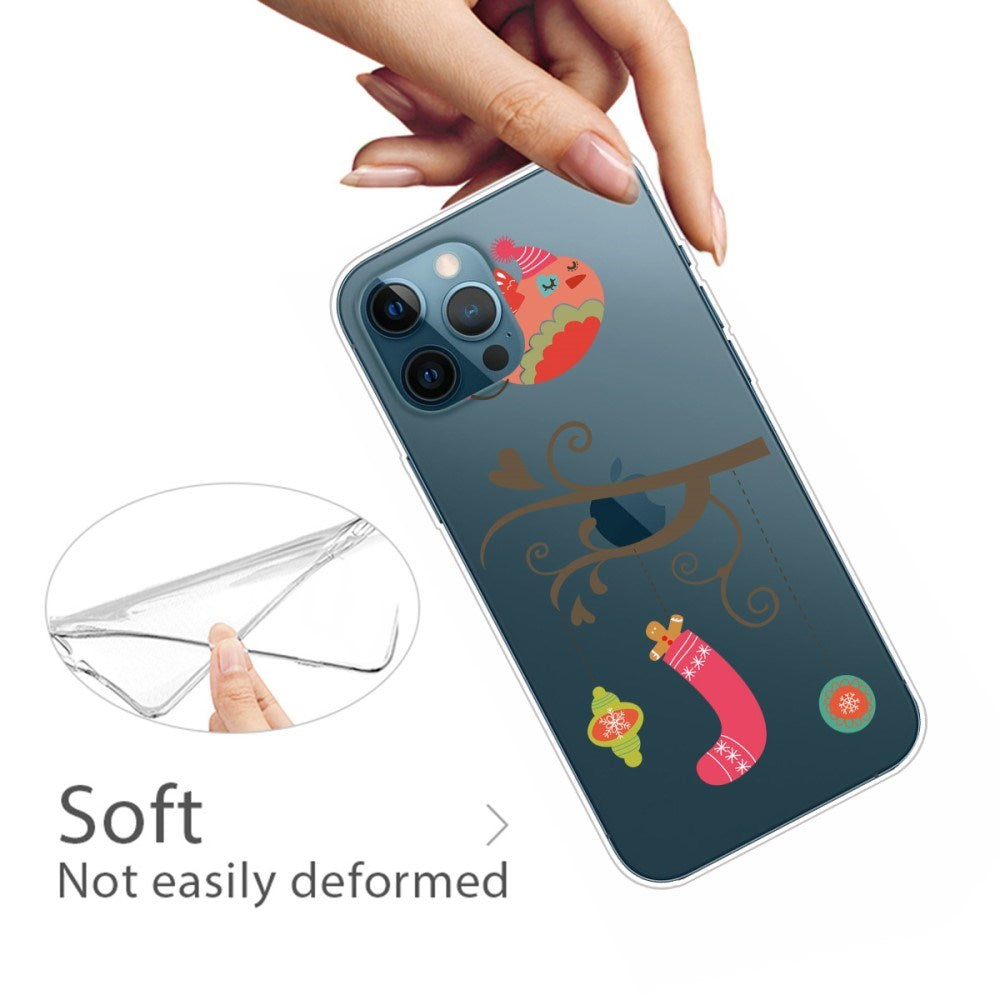 EIDERWOOD iPhone 16 Pro Fleksibelt Plastik Jule Bagside Cover - Julestemning