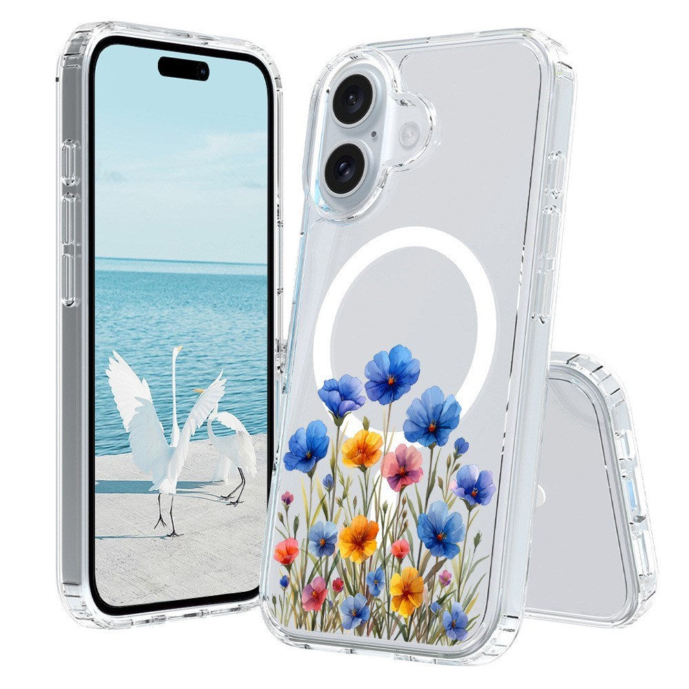 iPhone 16 - EIDERWOOD Hybrid Plastik Cover - MagSafe Kompatibel - Valmue Blomster