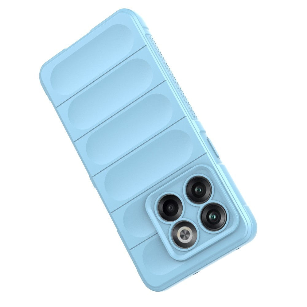 OnePlus 10T Fleksibelt Plastik Bagside Cover - Blå