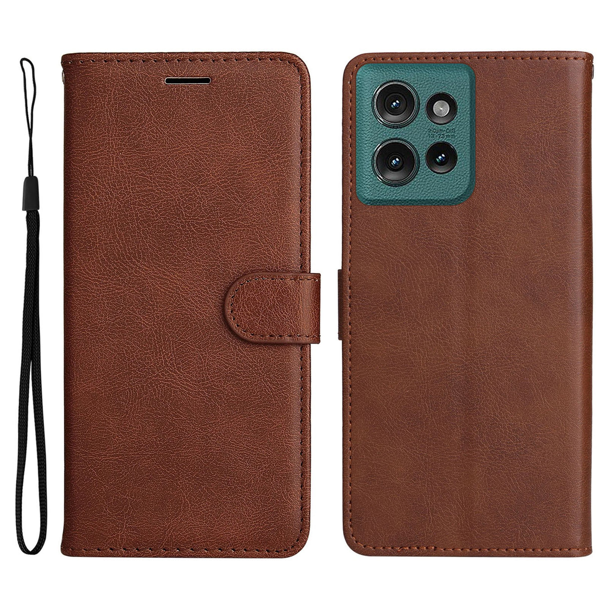 Motorola Edge 50 Wallet Flip Læder Cover m. Pung - Mørkebrun