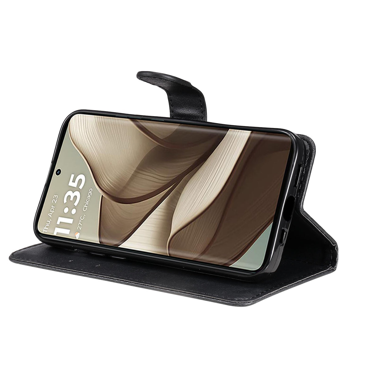 Motorola Edge 50 Wallet Flip Læder Cover m. Pung - Sort