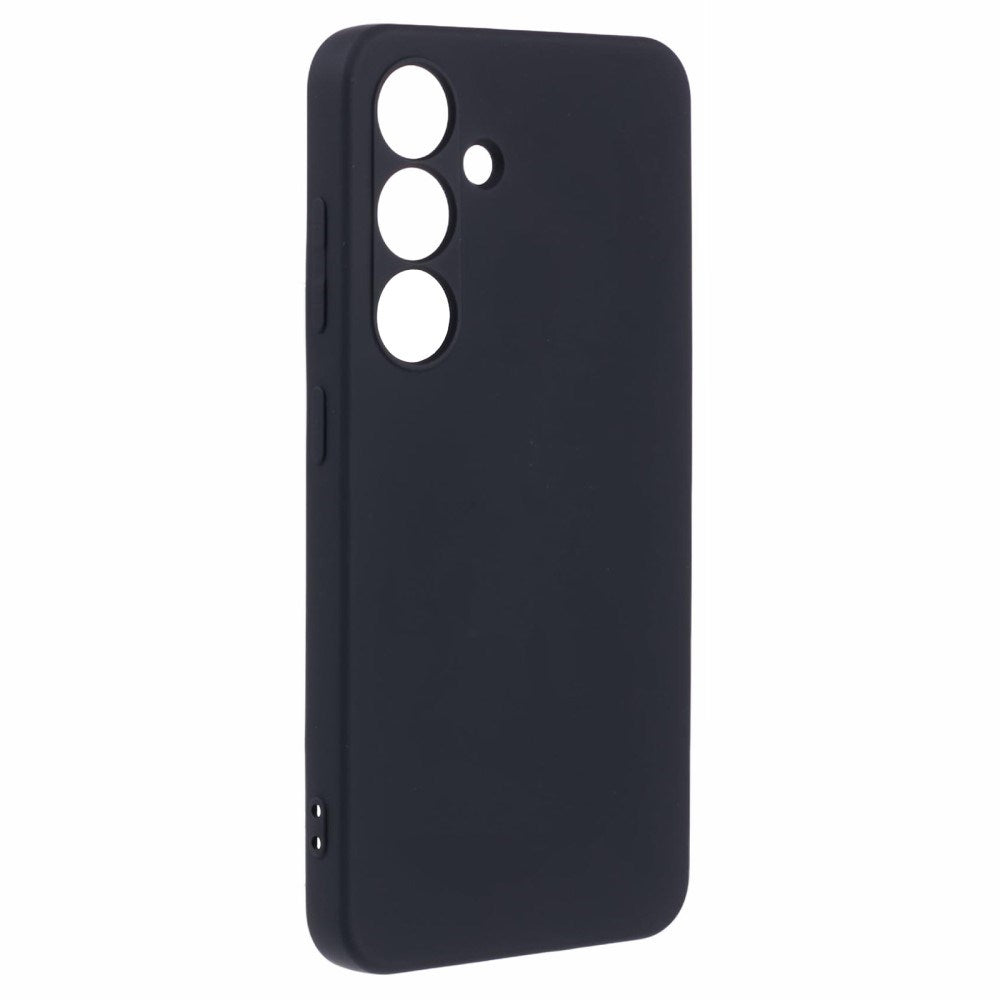 Blødt Plast Cover Samsung Galaxy A16 – Ridsefast Beskyttelse med Fiberforing - Sort