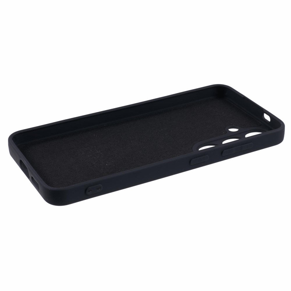 Blødt Plast Cover Samsung Galaxy A16 – Ridsefast Beskyttelse med Fiberforing - Sort