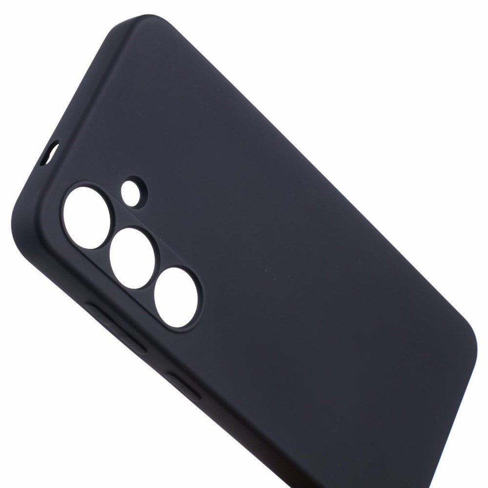Blødt Plast Cover Samsung Galaxy A16 – Ridsefast Beskyttelse med Fiberforing - Sort
