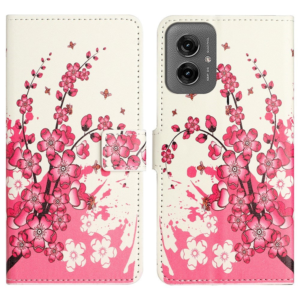 EIDERWOOD Motorola Moto G55 Flip Case inkl. Pung og Ståfunktion - Blomster