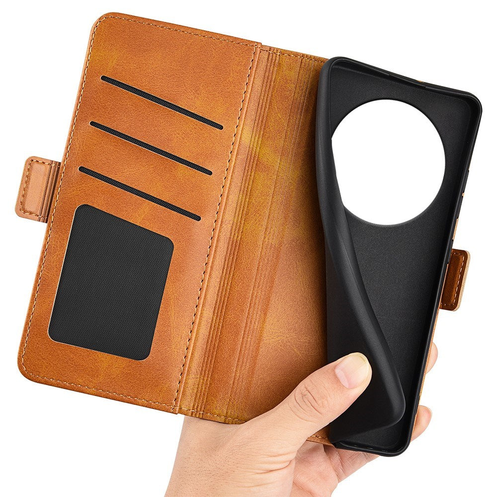 EIDERWOOD Xiaomi Redmi 14C / Poco C75 - Kunstlæder Flip Cover m. Kortholder & Stander - Lysebrun