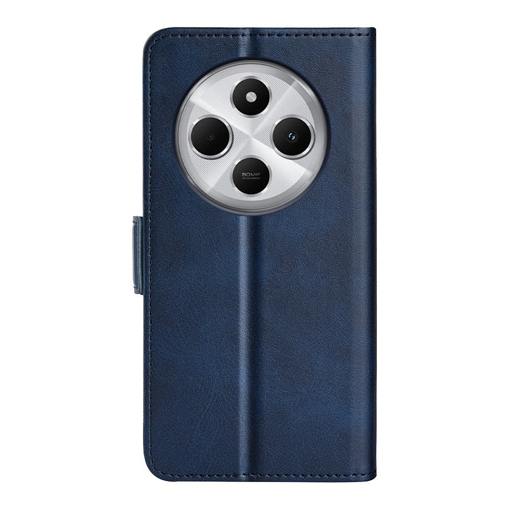 EIDERWOOD Xiaomi Redmi 14C / Poco C75 - Kunstlæder Flip Cover m. Kortholder & Stander - Blå