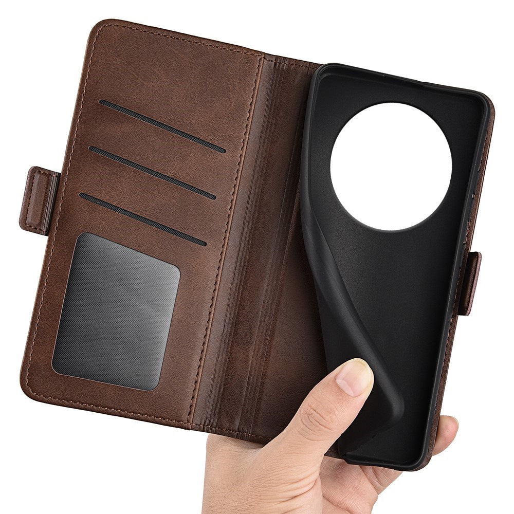 EIDERWOOD Xiaomi Redmi 14C / Poco C75 - Kunstlæder Flip Cover m. Kortholder & Stander - Brun