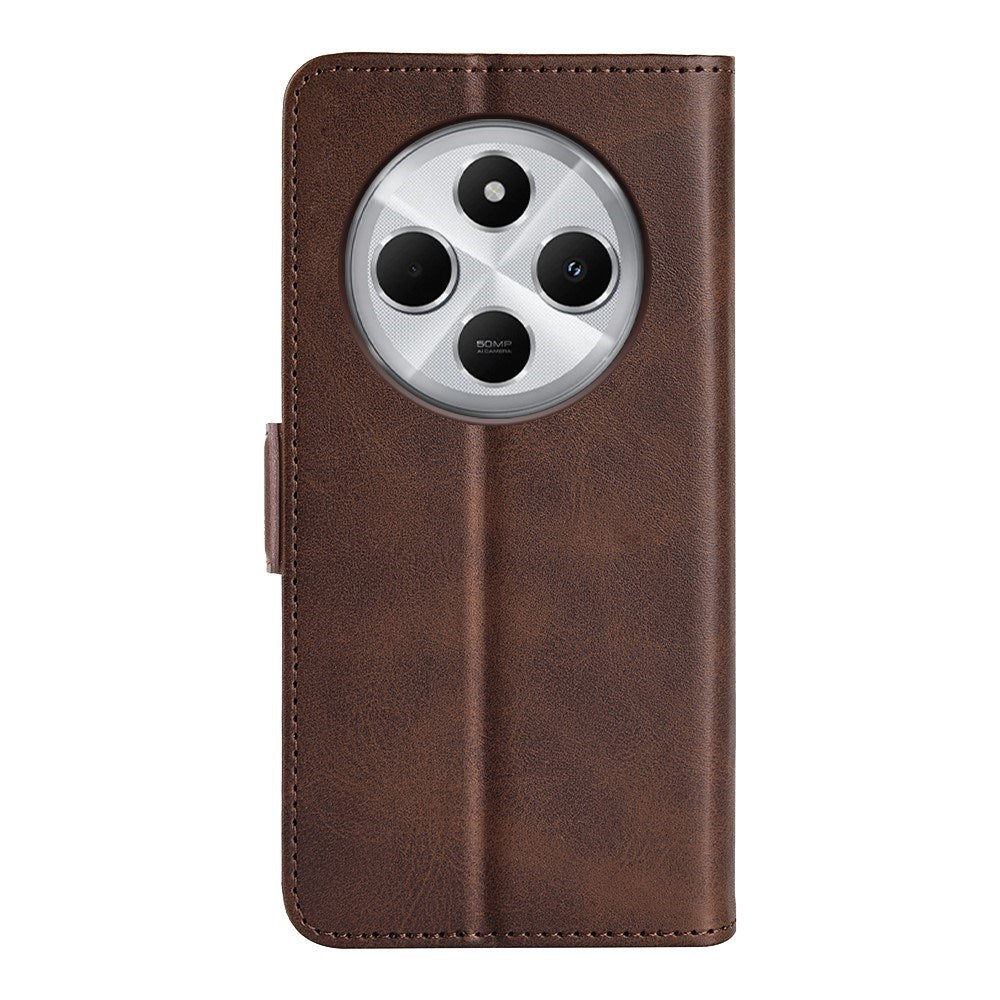 EIDERWOOD Xiaomi Redmi 14C / Poco C75 - Kunstlæder Flip Cover m. Kortholder & Stander - Brun