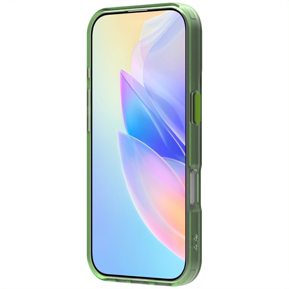 EIDERWOOD iPhone 16 Pro Hybrid Plast Mobil Cover - MagSafe Kompatibel - Gennemsigtig / Grøn