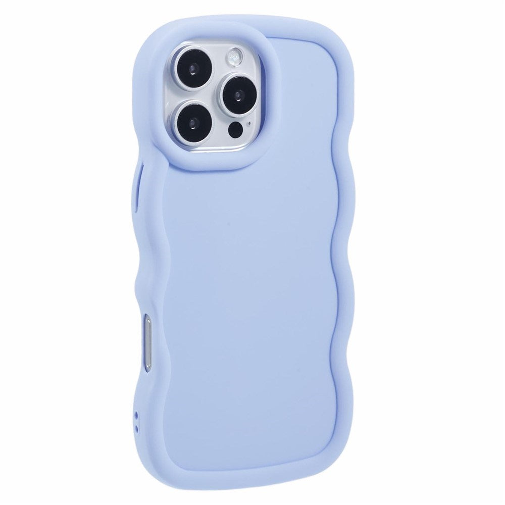 EIDERWOOD iPhone 16 Pro Max Fleksibelt Plastik Wavy Mobil Cover - Lilla