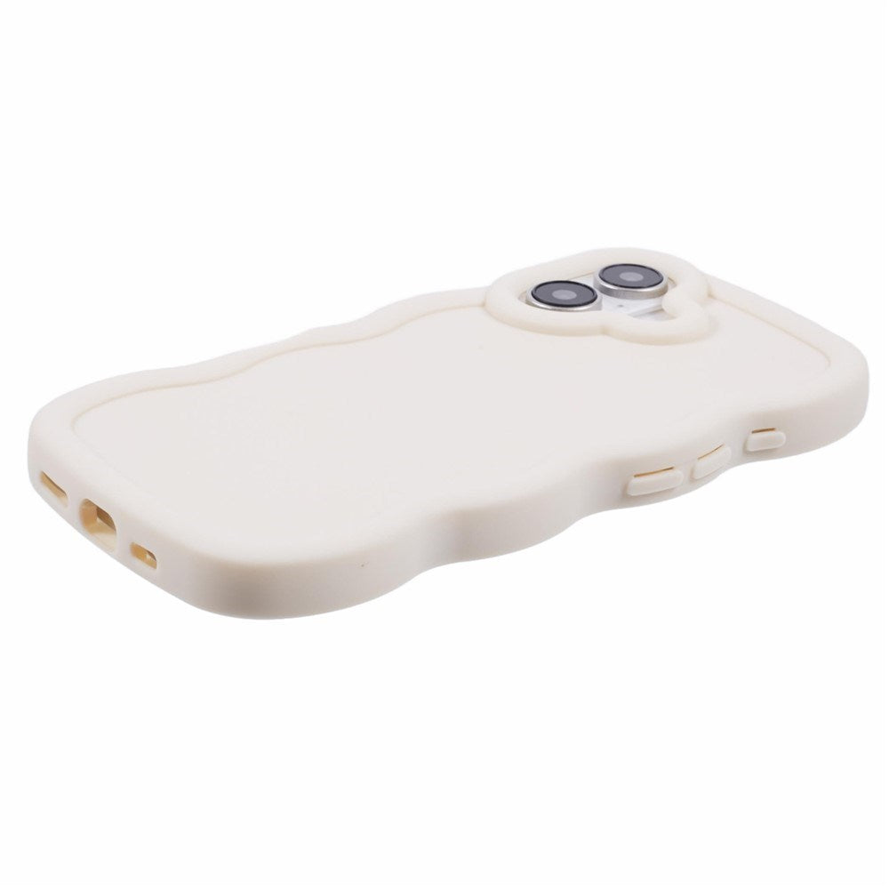 EIDERWOOD iPhone 16 Plus Fleksibelt Plastik Wavy Mobil Cover - Hvid