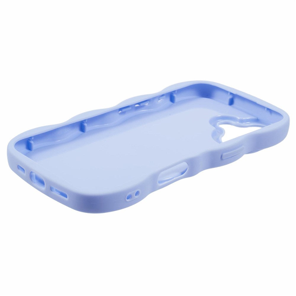 EIDERWOOD iPhone 16 Plus Fleksibelt Plastik Wavy Mobil Cover - Lilla