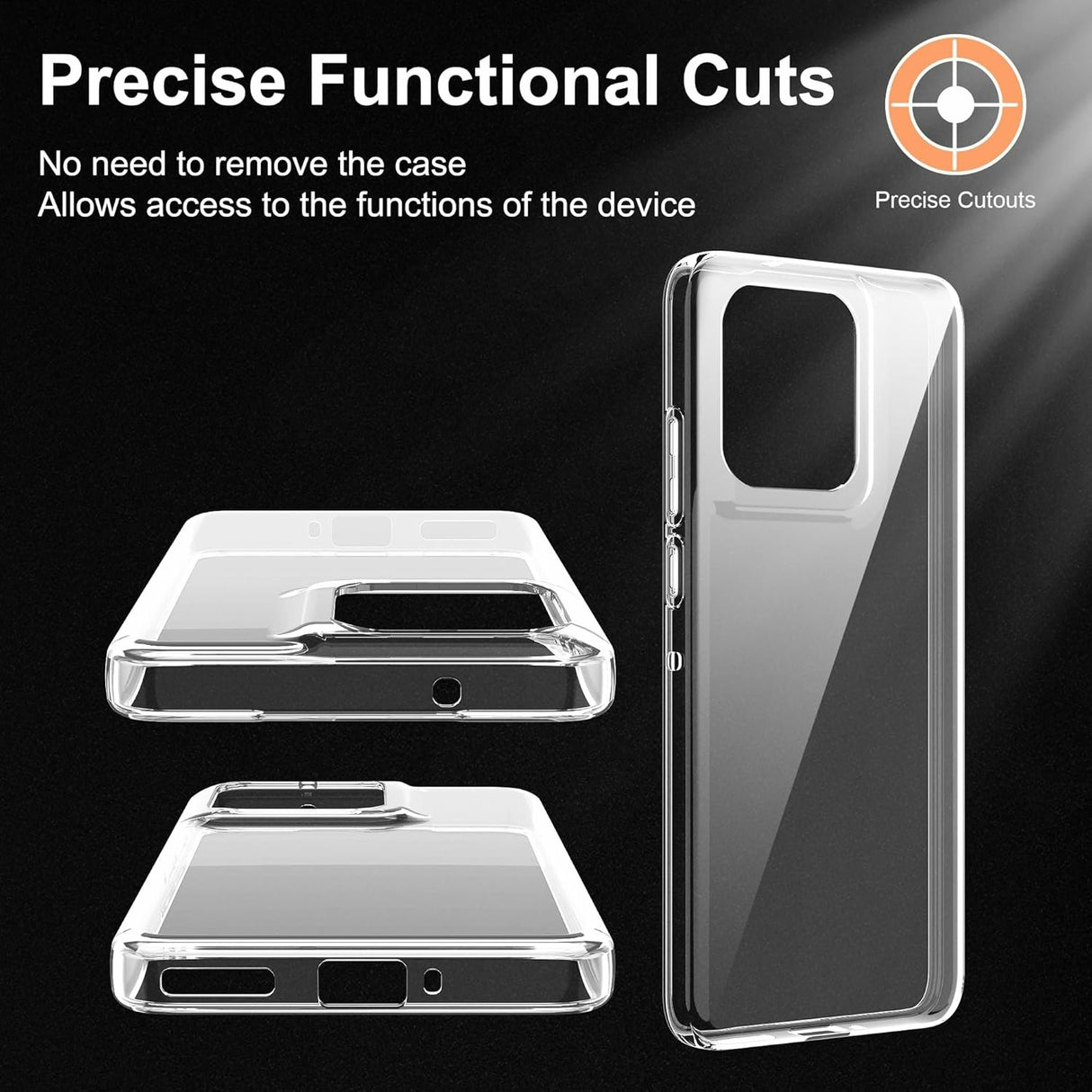 Motorola Edge 50 Neo 5G 2-i-1 Hærdet Glas Skærmbeskyttelse og Fleksibelt Plast Cover - Gennemsigtig