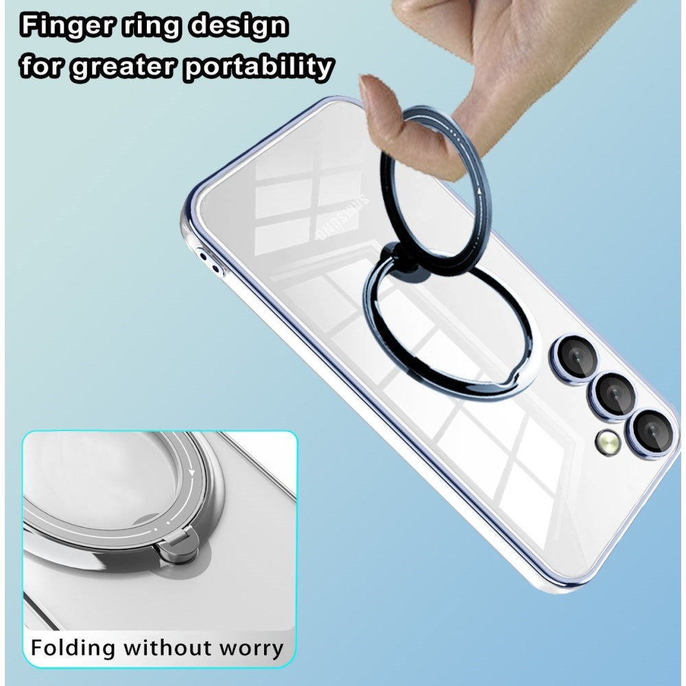 EIDERWOOD Fleksibelt Plastik Cover m. Kickstand - Samsung Galaxy A16 (4G/5G) - MagSafe Kompatibel - Gennemsigtig/Lyserød