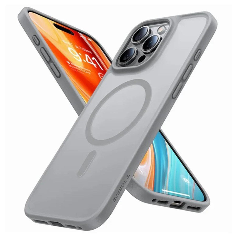 TORRAS - iPhone 16 Pro - Hybrid Cover - MagSafe Kompatibel - Grå