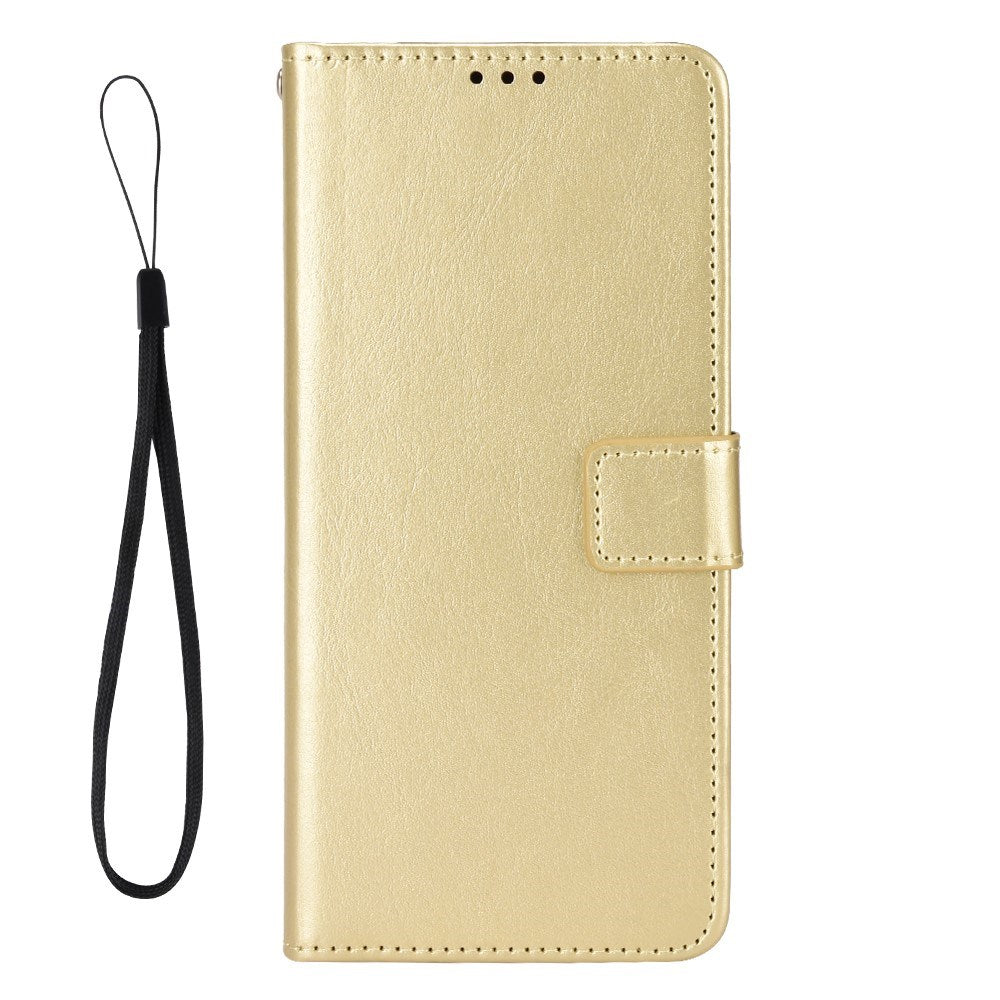 EIDERWOOD TCL 50 Pro Nxtpaper (5G) Blankt Læder Mobil Cover m. Pung & Strop - Guld