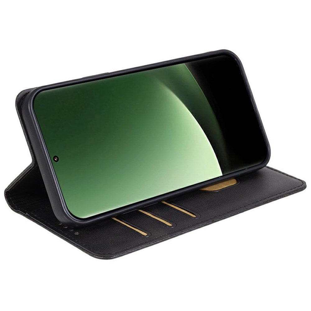 EIDERWOOD Xiaomi Redmi Note 14 Pro 5G Cover i kunstlæder m. Magnetisk Luk & Kortholder - Sort