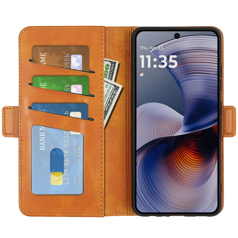 EIDERWOOD Motorola Moto G55 Wallet Flip Læder Cover m. Pung - Brun