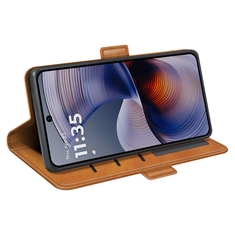 EIDERWOOD Motorola Moto G55 Wallet Flip Læder Cover m. Pung - Brun