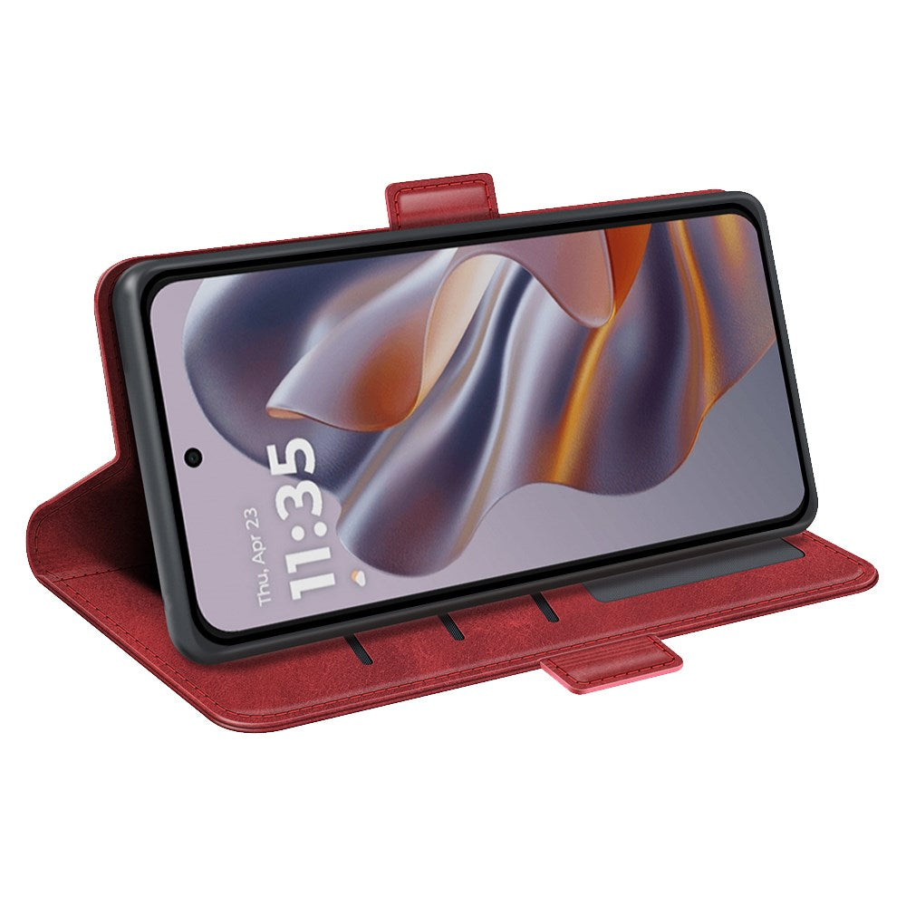 EIDERWOOD Motorola Edge 50 Neo Wallet Flip Læder Cover m. Pung - Rød