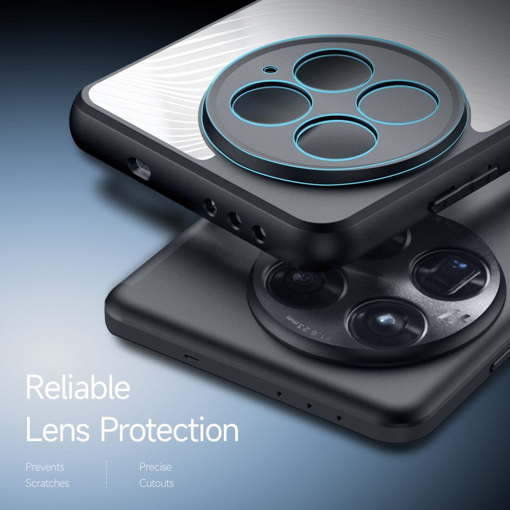 OnePlus 13 DUX DUCIS Aimo Series Plastik Bagside Cover - Gennemsigtig / Sort