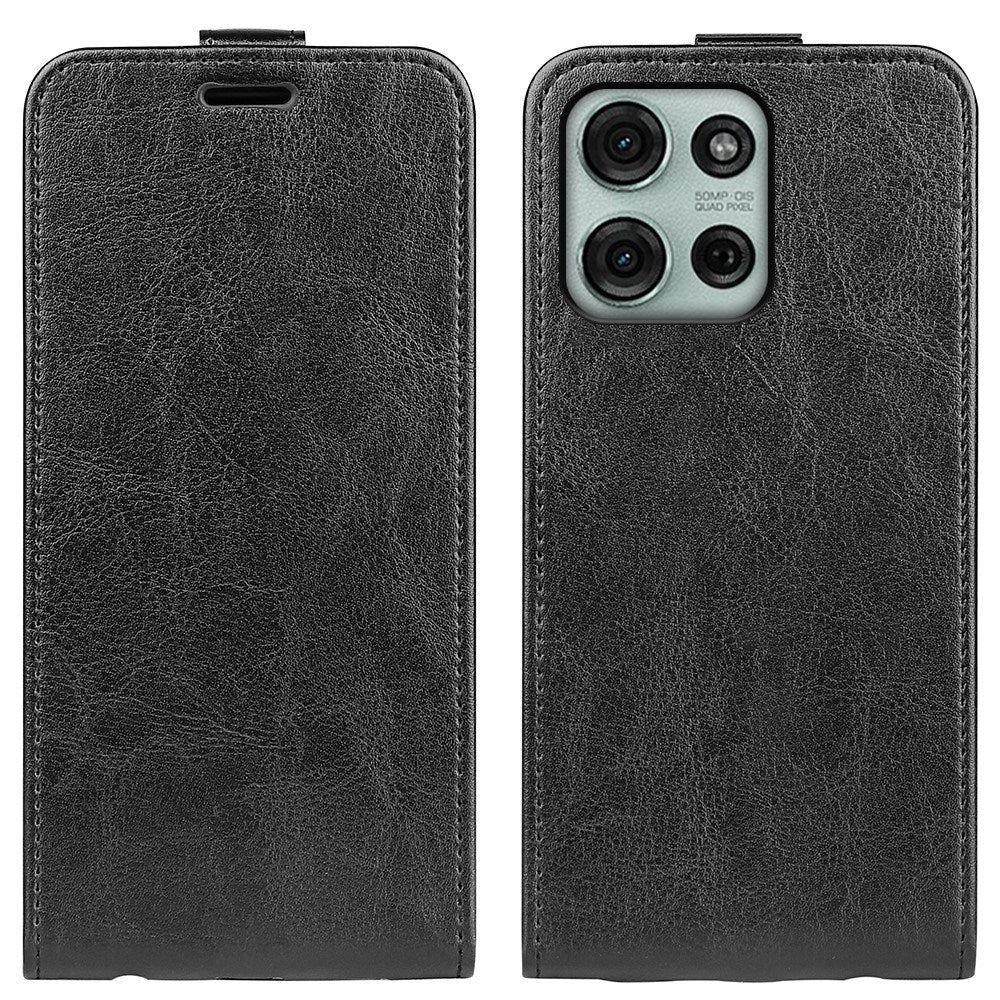 EIDERWOOD Motorola Moto G75 5G Etui med Kortlommer – Vertikal Flip Kunstlæder Cover - Sort