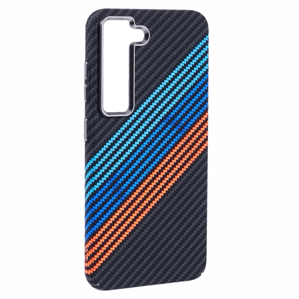 Samsung Galaxy S23 - EIDERWOOD Mønstret Carbon Cover - MagSafe Kompatibel - Colorful Stripes