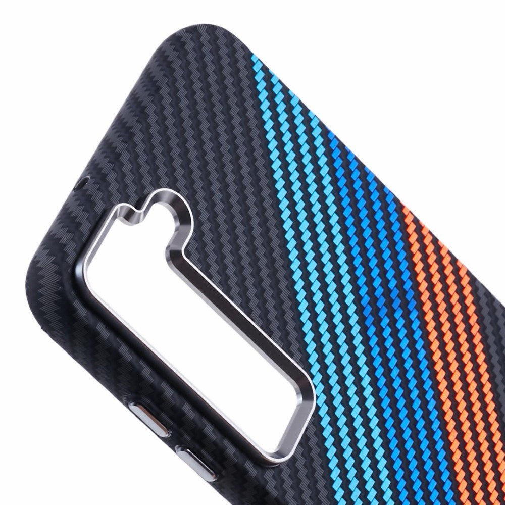 Samsung Galaxy S23 - EIDERWOOD Mønstret Carbon Cover - MagSafe Kompatibel - Colorful Stripes
