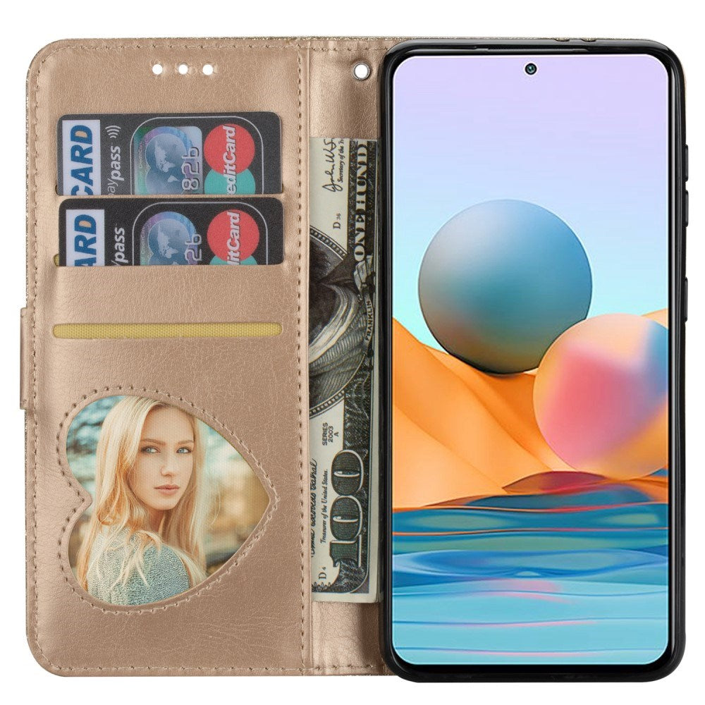 Samsung Galaxy S25 - EIDERWOOD - Glimmer Flip Cover m. Lynlåslomme & Ståfunktion - Guld