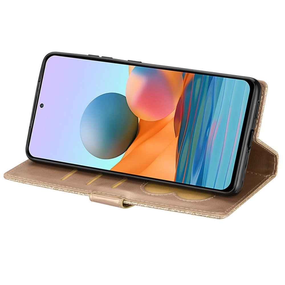 Samsung Galaxy S25 - EIDERWOOD - Glimmer Flip Cover m. Lynlåslomme & Ståfunktion - Guld