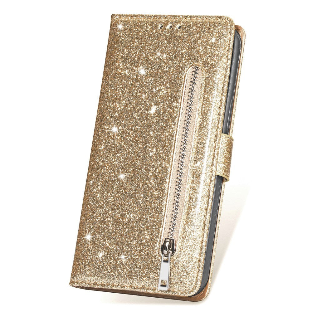 Samsung Galaxy S25 - EIDERWOOD - Glimmer Flip Cover m. Lynlåslomme & Ståfunktion - Guld