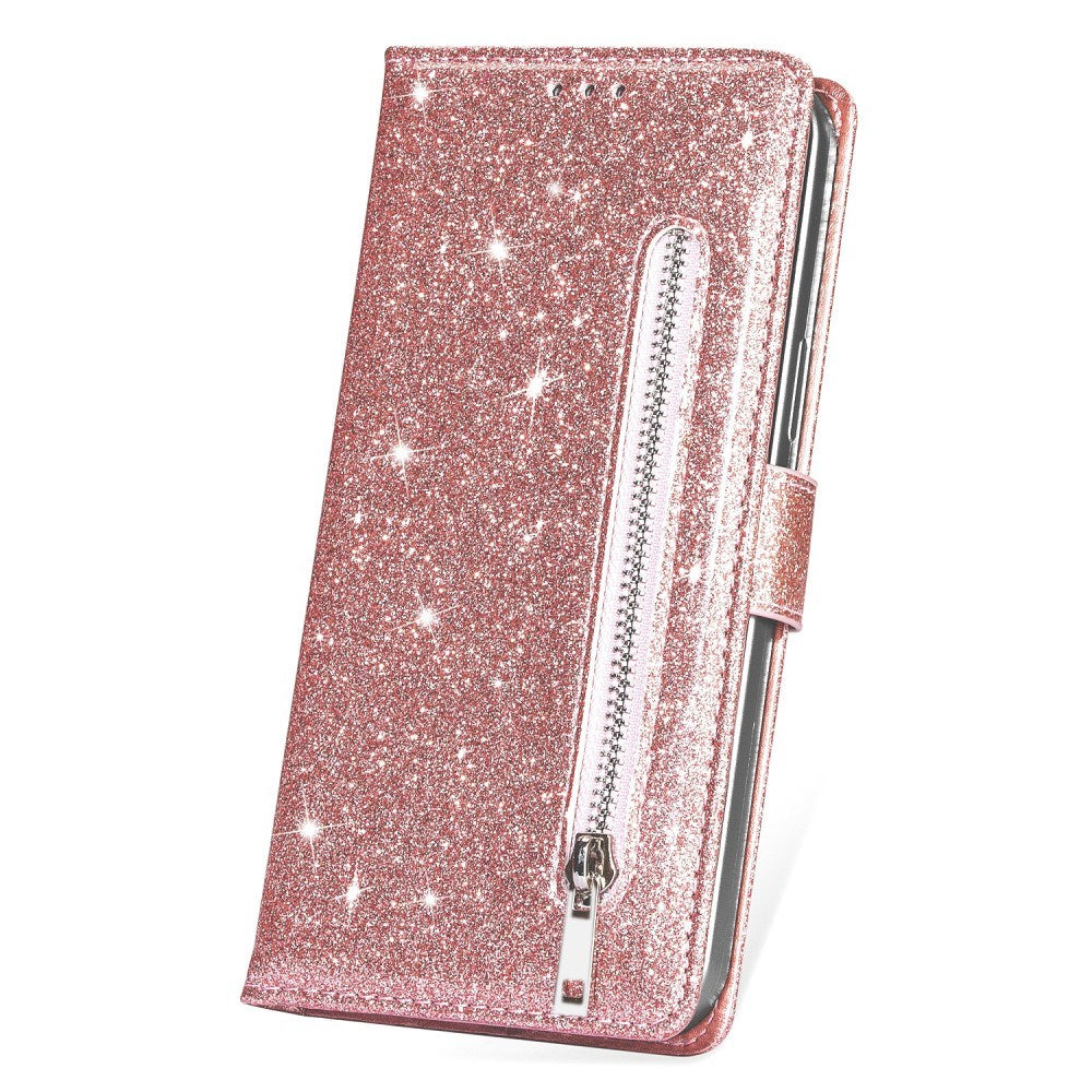 Samsung Galaxy S25 - EIDERWOOD - Glimmer Flip Cover m. Lynlåslomme & Ståfunktion - Lyserød