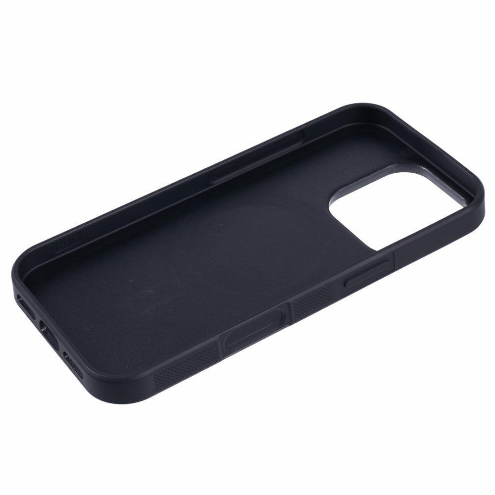 EIDERWOOD iPhone 16 Pro Carbon Cover m. Skridsikker Kant - MagSafe Kompatibelt - Sort