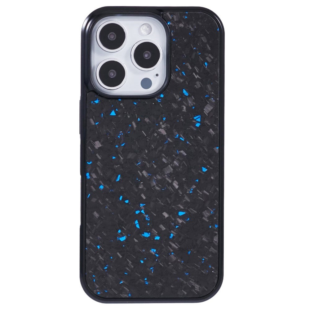 EIDERWOOD iPhone 16 Pro Carbon Cover m. Skridsikker Kant - MagSafe Kompatibelt - Blå