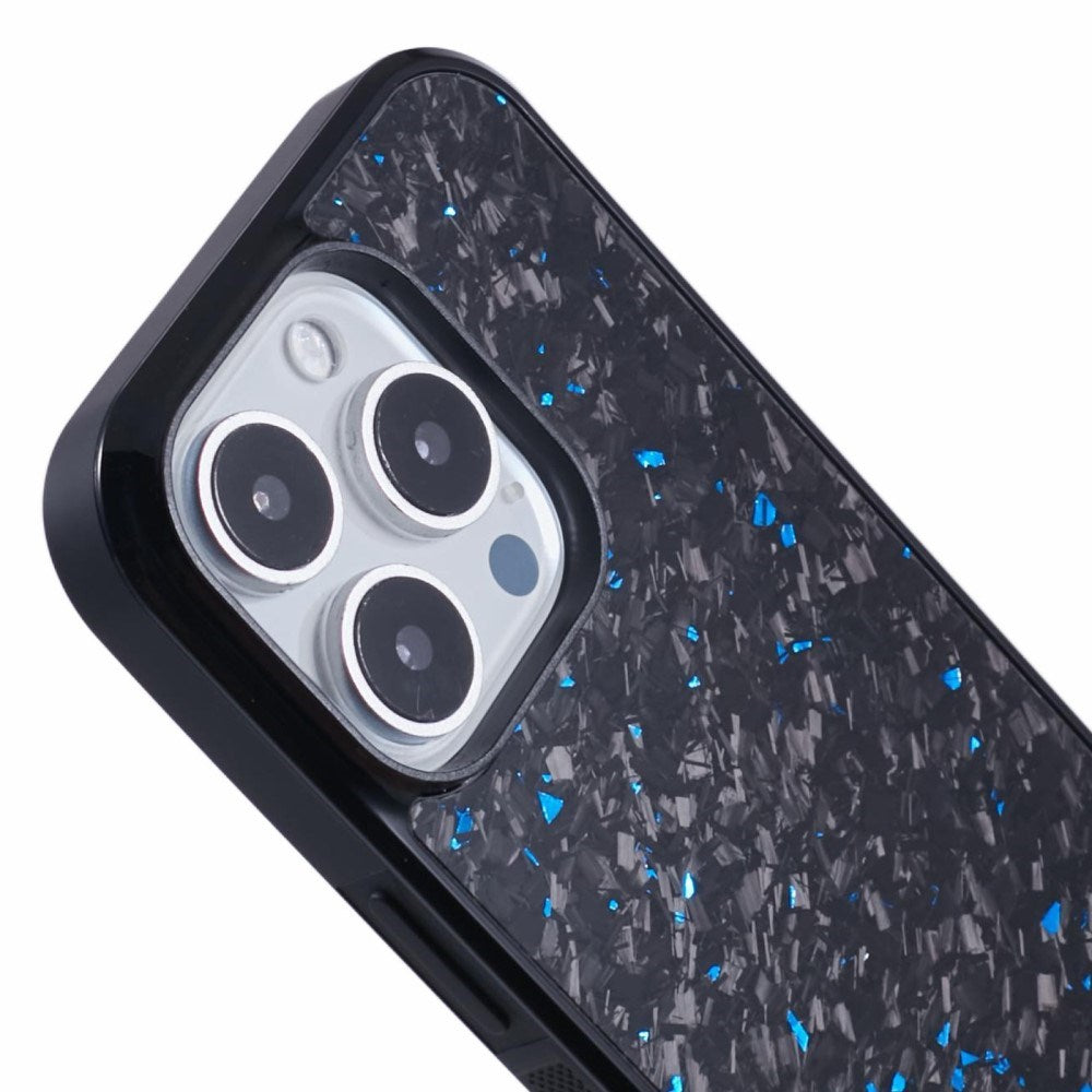 EIDERWOOD iPhone 16 Pro Carbon Cover m. Skridsikker Kant - MagSafe Kompatibelt - Blå